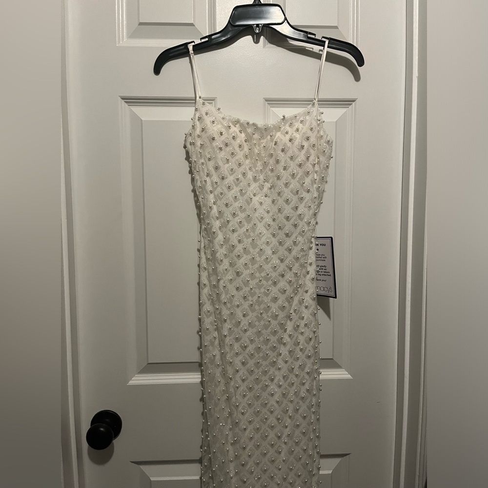 White Pearl Maxi Dress | Bridal or Prom | NWT
